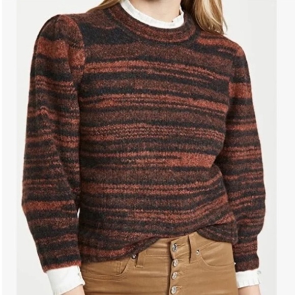 Veronica Beard Lumina Sweater XS Stripes Merino Wool  Cozy - Picture 3 of 13